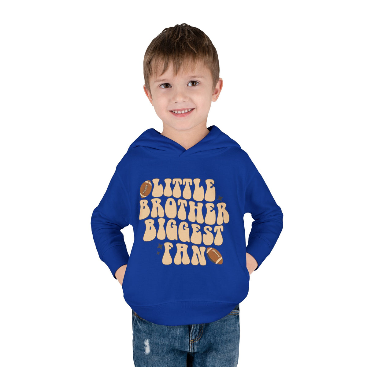 Little Brother Biggest Fan Toddler Hoodie