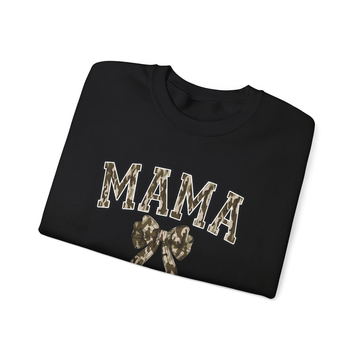 Mama Camo Bow Crewneck Sweatshirt