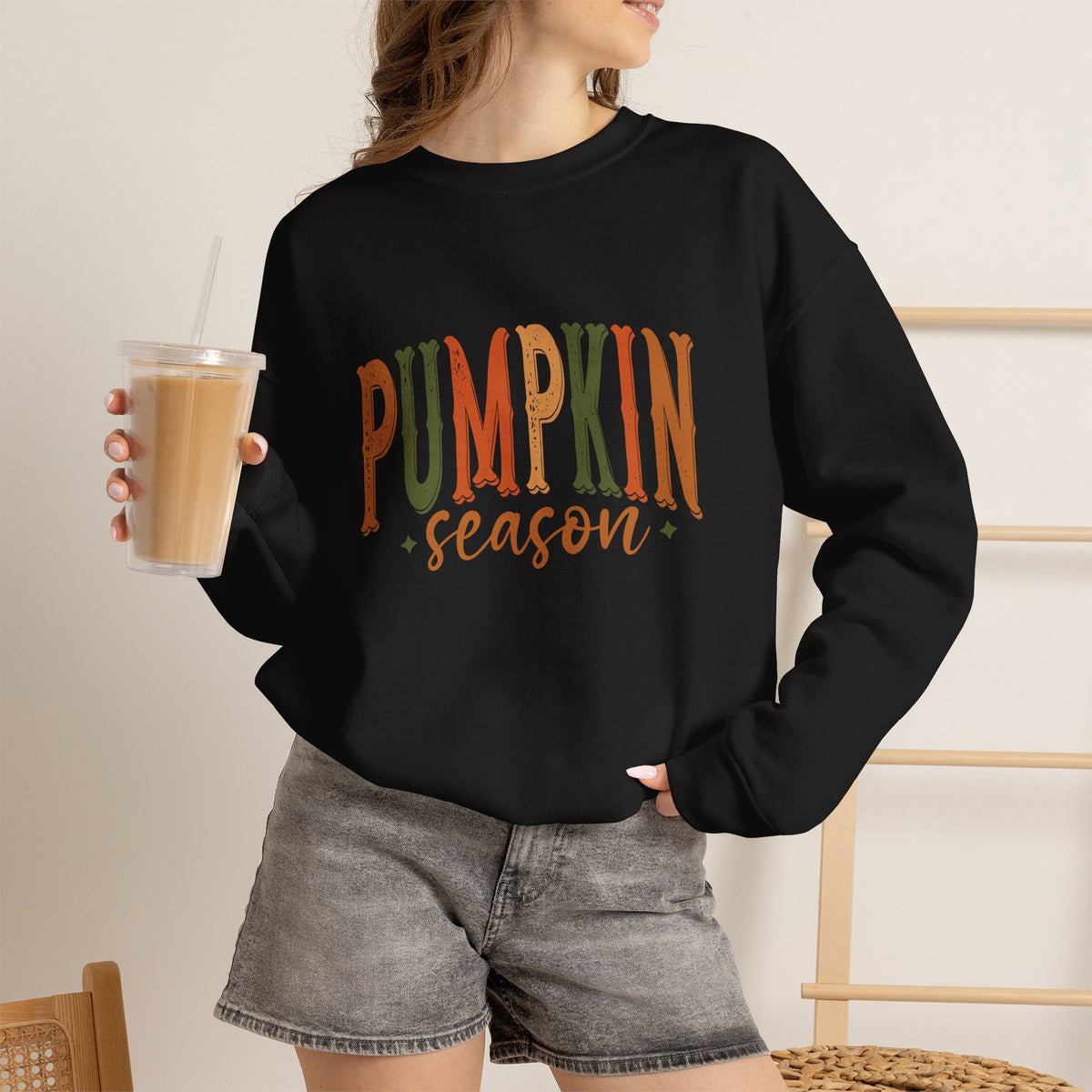 Pumpkin Season Sweatshirt — Cozy Fall Crewneck