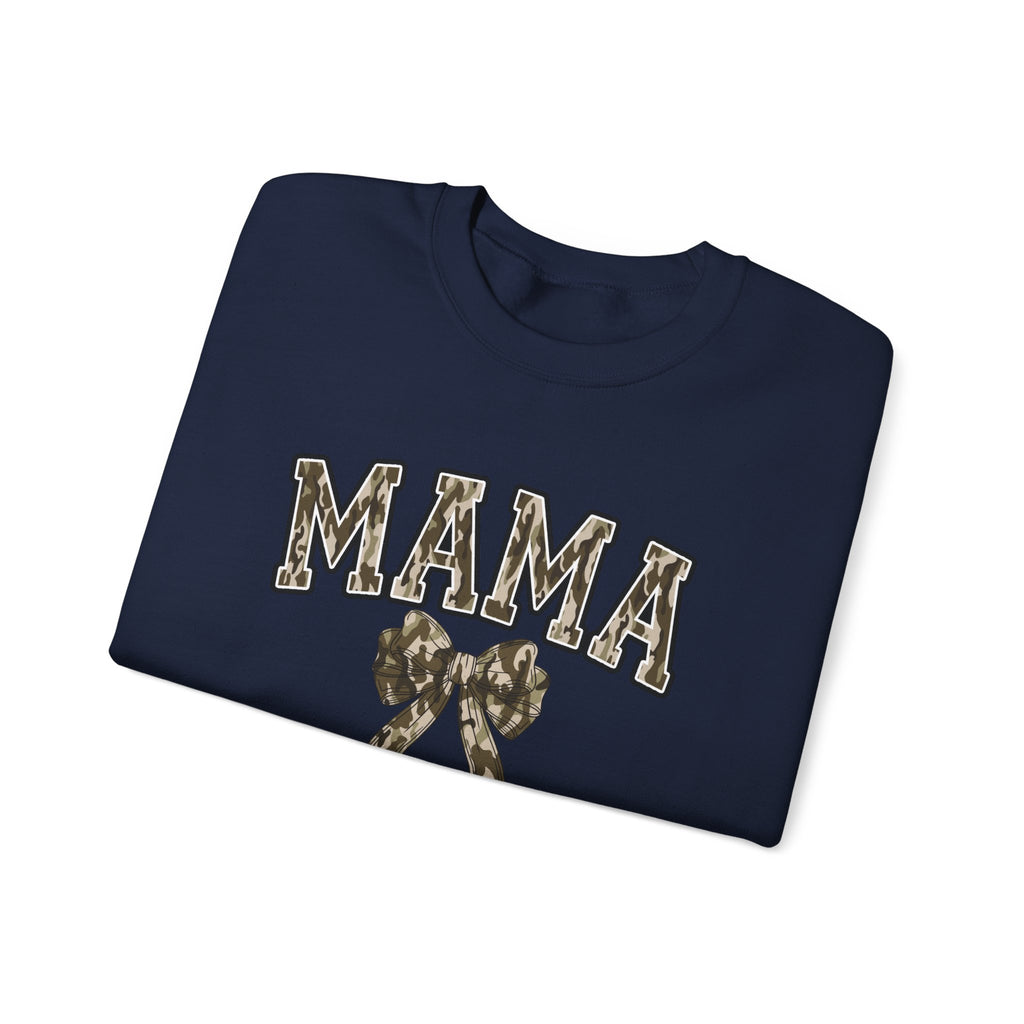 Mama Camo Bow Crewneck Sweatshirt