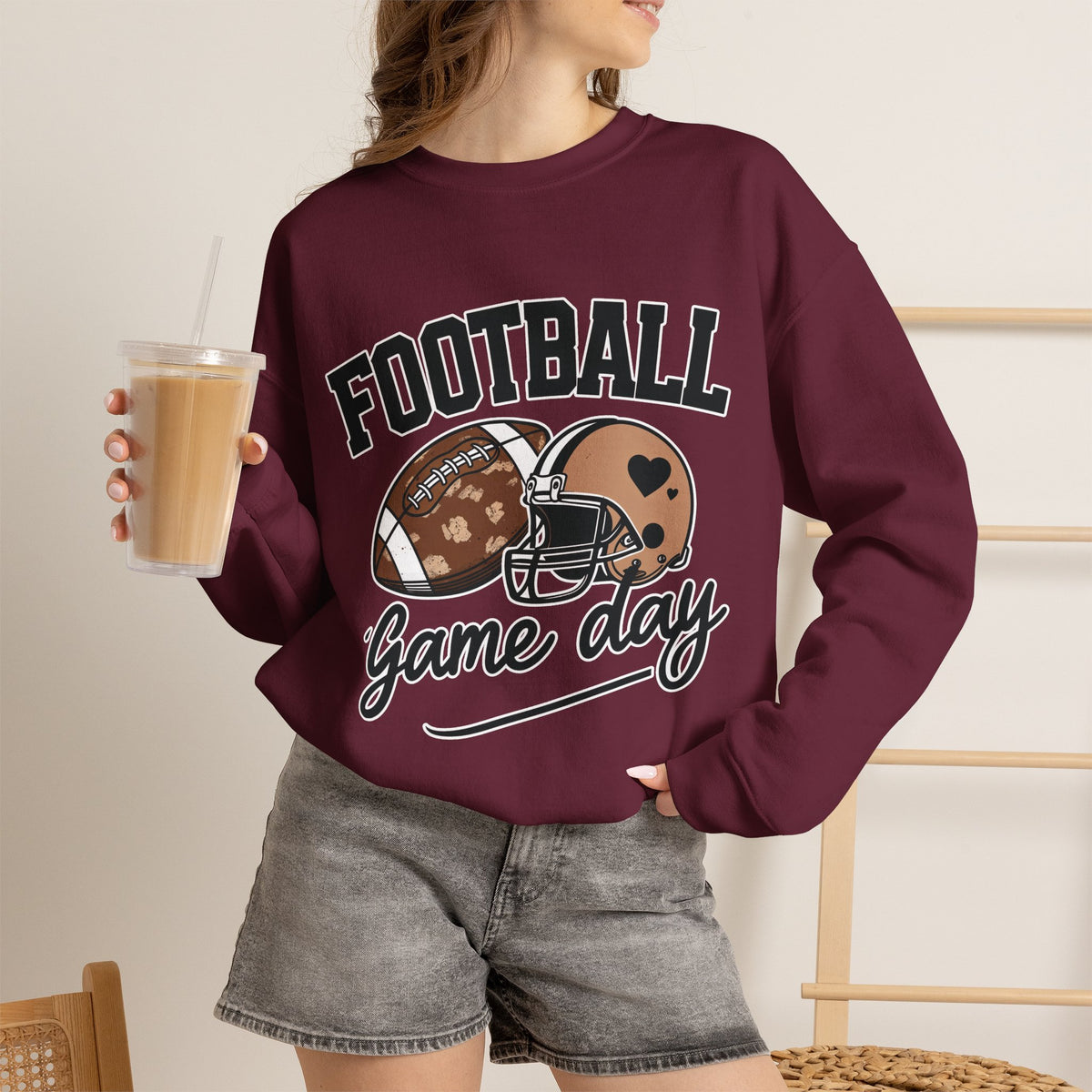 Game Day Football Crewneck Sweatshirt