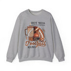 Football Mama Sweatshirt - "Hot Mess Always Stressed" Cozy Game Day Crewneck