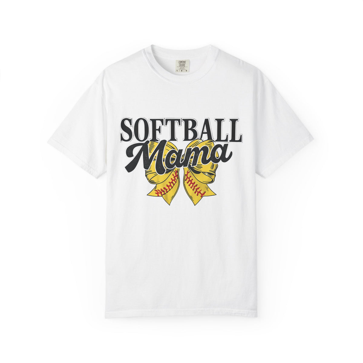 Softball Mama T-Shirt — Vintage Softball Ribbon Design for Moms