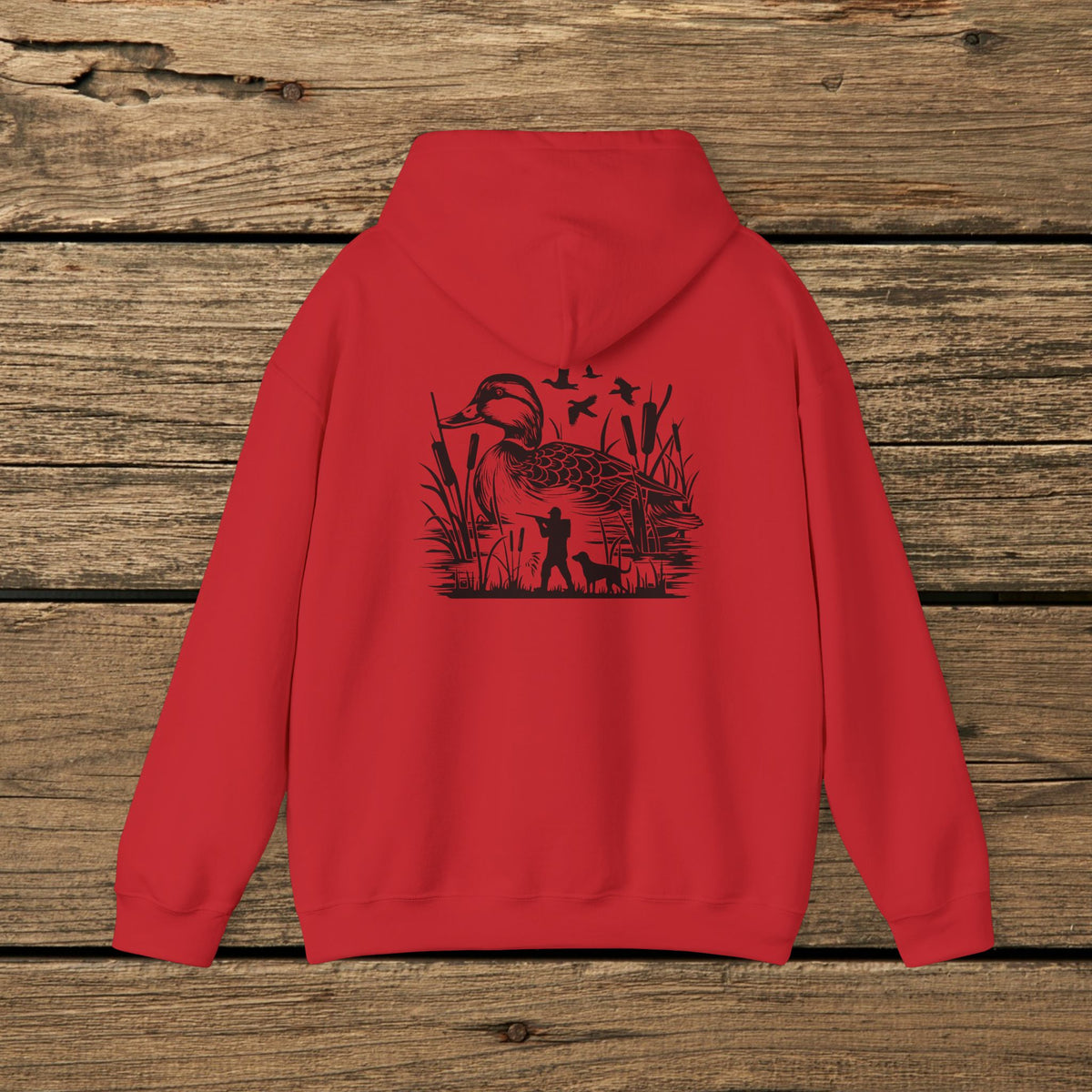 Duck Hunting Hoodie — Duck Silhouette Graphic Pullover for Hunters