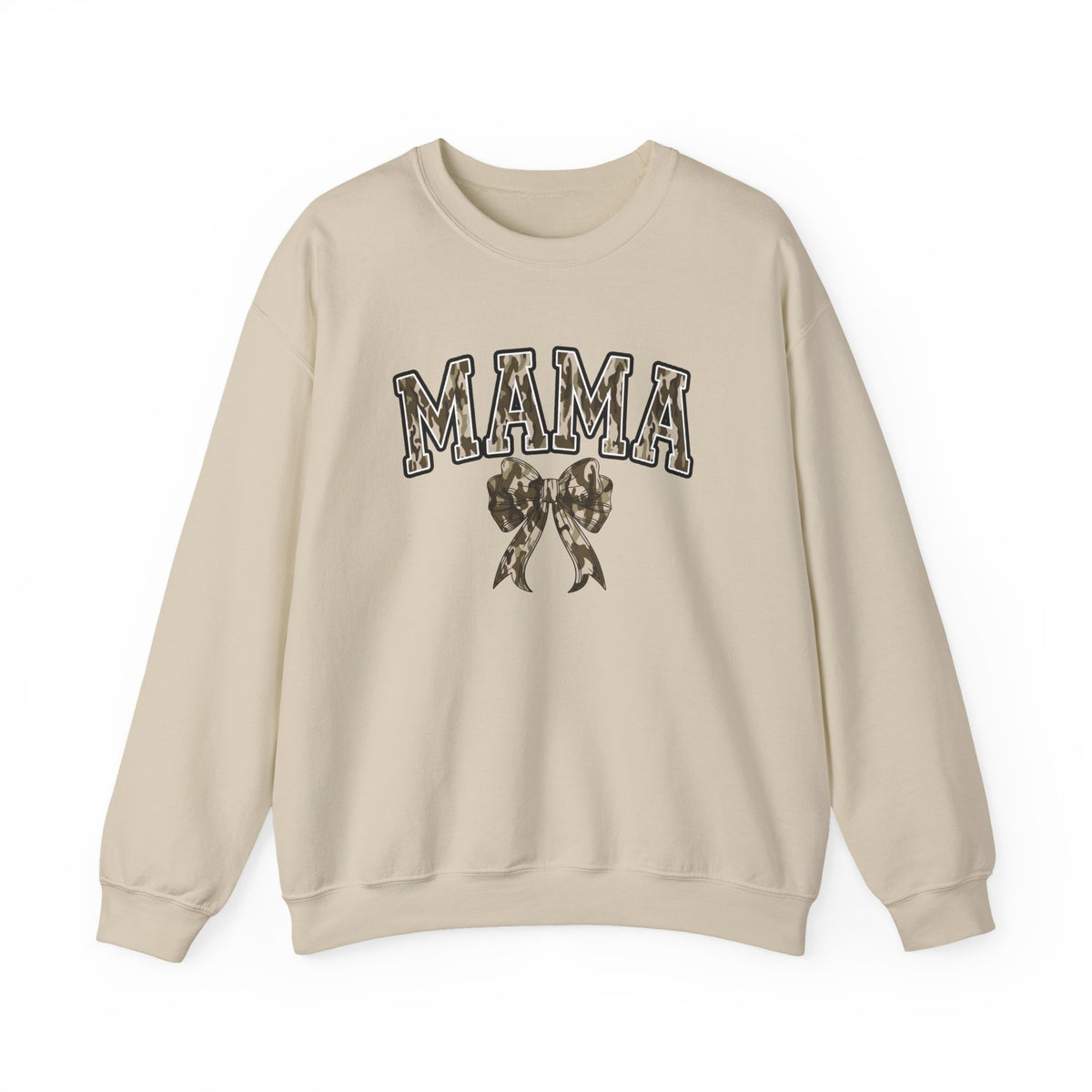 Mama Camo Bow Crewneck Sweatshirt