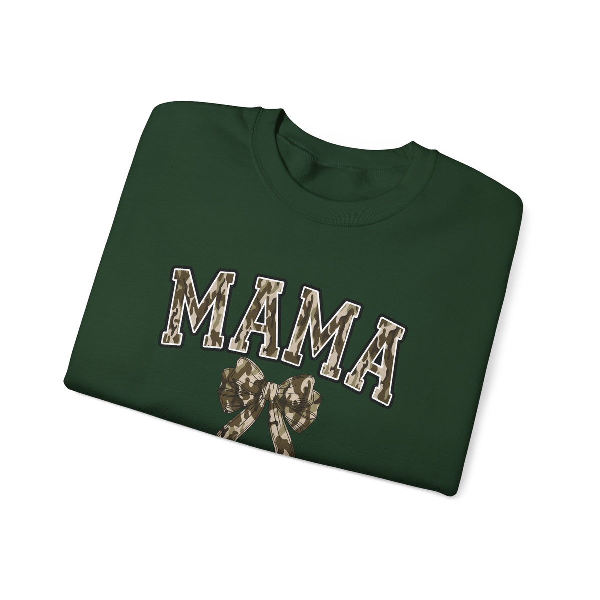 Mama Camo Bow Crewneck Sweatshirt