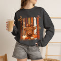 Autumn Highland Cow Sweatshirt – Pumpkin Patch Cozy Fall Crewneck