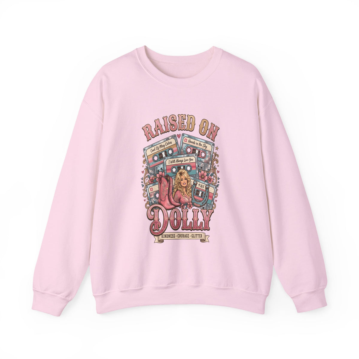 Sweatshirt — 'Raised on Dolly' Retro Country Music Crewneck