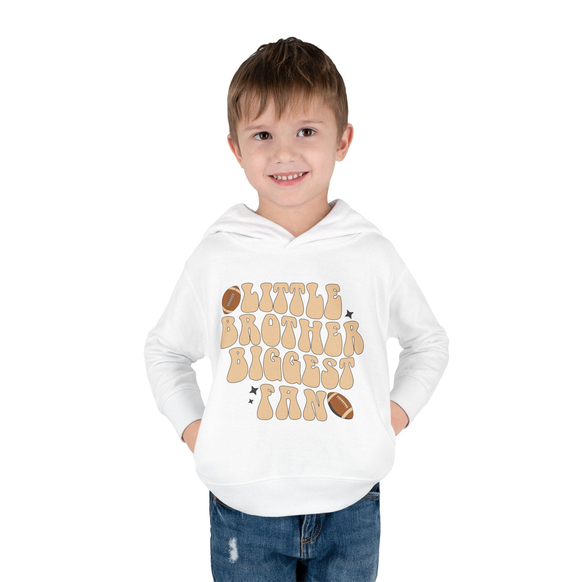 Little Brother Biggest Fan Toddler Hoodie