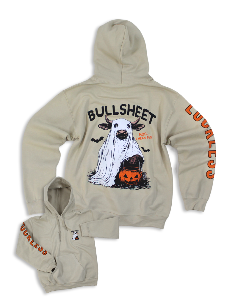 Bullsheet Ghost Cow Halloween Hoodie