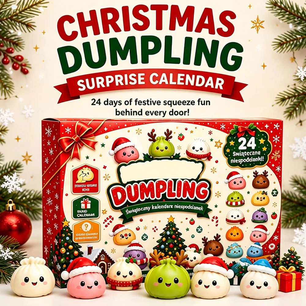 Christmas Squishy Advent Calendar 24 Day Countdown Surprise Box Dumpling Squishies Slow Rebound Squeeze Sensory Gift Decor